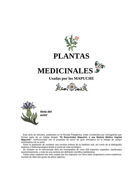 Pdf Plantas Medicinalesplantas Rvidor Docsplantasmedicinales