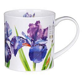 Dunoon Floral Blooms Iris Orkney Shape Mug Temptation Gifts