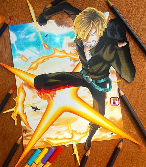 One piece: Sanji Diable Jambe mode by [fantom.arts] ! : r/manga