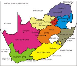 Map Of South Africa With Provinces And Capital Cities | Map Of Africa