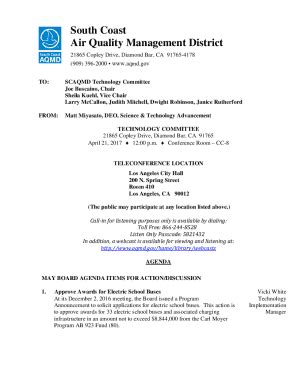 Fillable Online South Coast Air Quality Management District