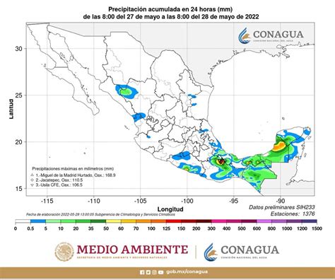 Conagua Clima On Twitter ⛈️ Los Mayores Acumulados De Lluvia En 24