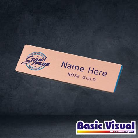 Reusable Custom Printed Name Badges/Tags (Gold /Silver) - Basic Visual ...