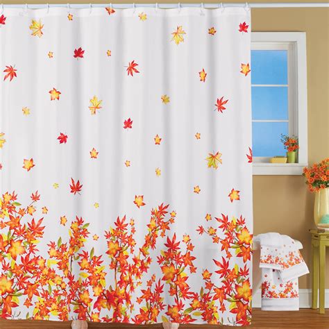 Colorful Fall Maple Leaves Shower Curtain Collections Etc