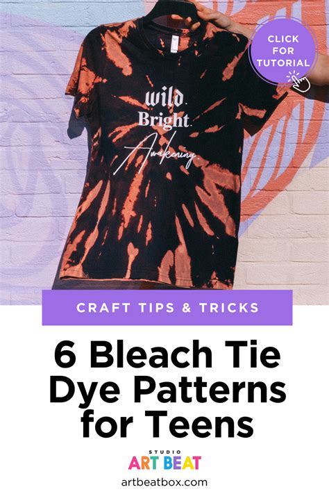 6 Bleach Tie Dye Patterns For Reverse Tie Dye — Studio Art Beat