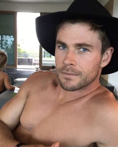 Chris Hemsworth Shares Extra Dramatic Shirtless Selfie Watch