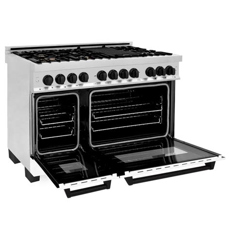 Zline Autograph Edition 48 Inch Dual Fuel Range With Gas Stove And Ele