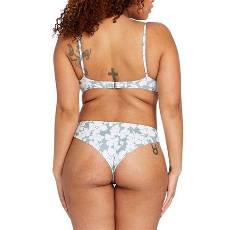 VOLCOM COCO CROP CHEEKINI BIKINI SET SEA GLASS