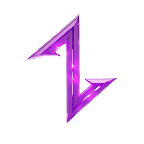 Violet Arrow Lightning D Render Violet Arrow Lightning Png