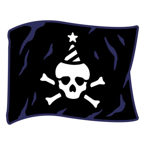 Design PNG E SVG De Bandeira Pirata Caveira E Ossos Cruzados Para