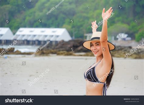 Portrait Sexy Asian Woman Wearing Bikini Stock Photo 1369525655 Shutterstock