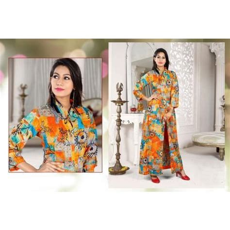 M To Xxl Party Wear Printed Ladies Cotton Kurtis Wash Care Handwash