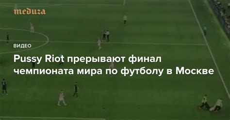 Pussy Riot прерывают финал чемпионата мира по футболу в Москве Видео Meduza