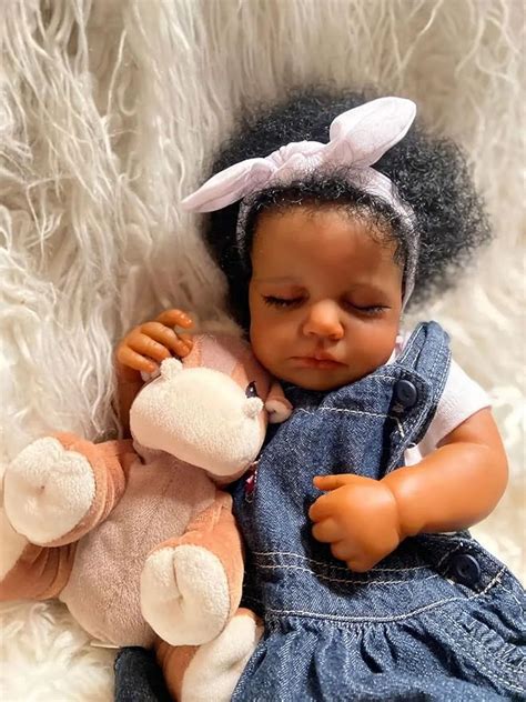 Amazon KOKOMANDY Rebrorn Baby Dolls Black Girl 20 Inch Sleeping