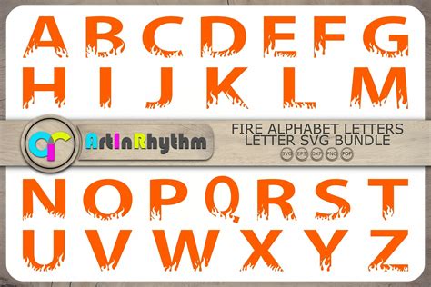 Fire Alphabet Fonts