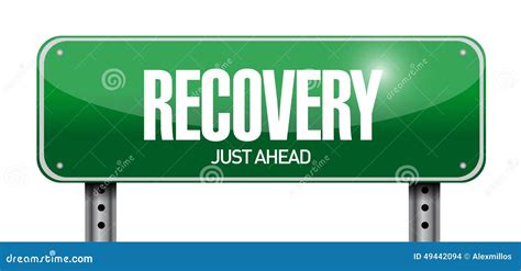 Recovery Road Sign Illustration Design Stock Illustration Image 49442094