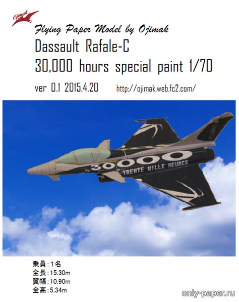 Dassault Rafale C 30 000 hours special paint Летающая модель Ojimak