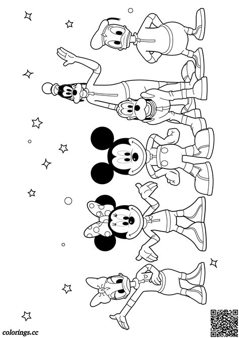 Daisy Minnie Mickey Pluto Goofy Et Donald Livre De Coloriage Club