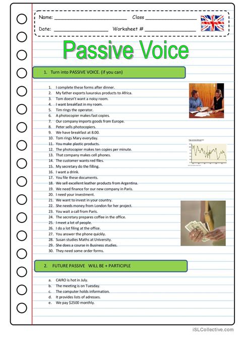 Passive Voice English Esl Worksheets Pdf And Doc