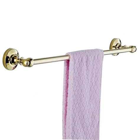 Gold Solid Brass Towel Bar Antique Polished Double Towel Holder Wall