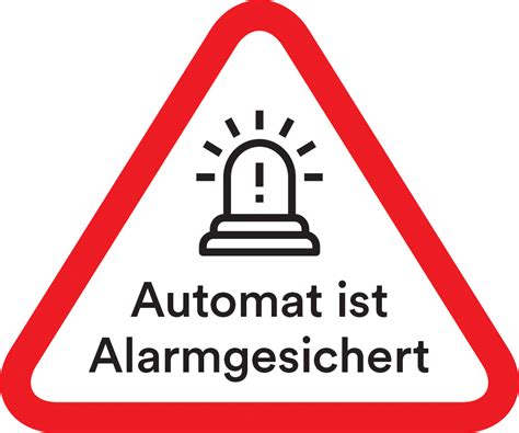 Automat Ist Alarmgesichert Aufkleber 4 90