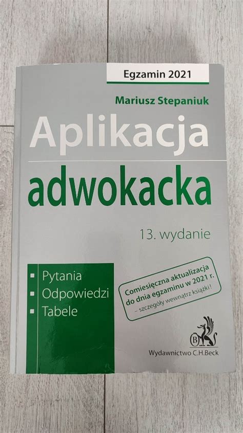 Mariusz Stepaniuk Aplikacja Adwokacka Wroc Aw Kup Teraz Na