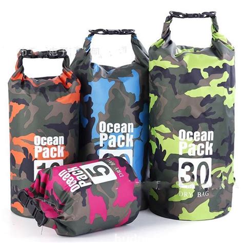 Ocean Pack Camouflage Waterproof Bucket Dry Bag Sling Shoulder Backpack Outdoor Travel Bag