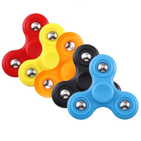 New Colorful Color Random Plastic Edc Fidget Tri Spinner Toys Sensory