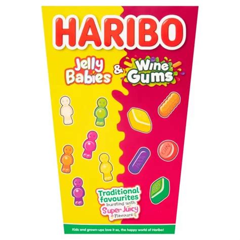 Haribo Jelly Babies Wine Gum Gift Box 800g Maxisweets UK Online