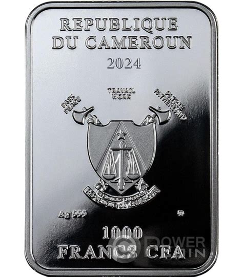 The Chariot Tarot Silver Coin 1000 Francs Cameroon 2024