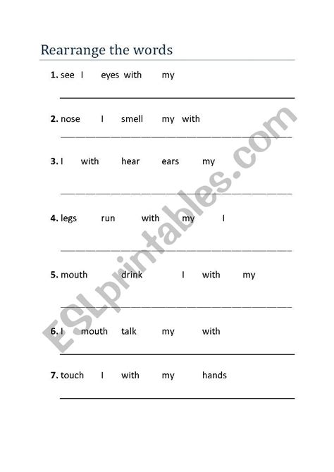 Unscramble The Jumbled Words Worksheets Rearrange The 41 Off