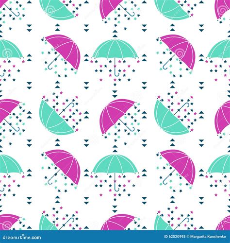 Seamless Umbrella Pattern Stock Vector Illustration Of Creative 62520993