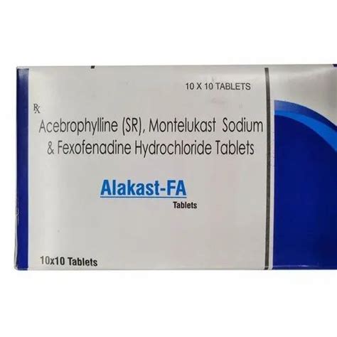 Alakast FA Acebrophylline Montelukast Sodium Fexofenadine Hydrochloride