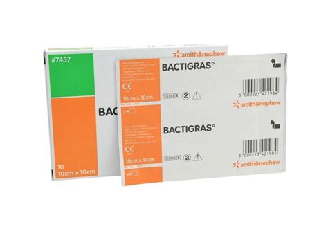 Марлевая повязка с хлоргексидином, антисептическая Bactigras 5 x 5 cm ...