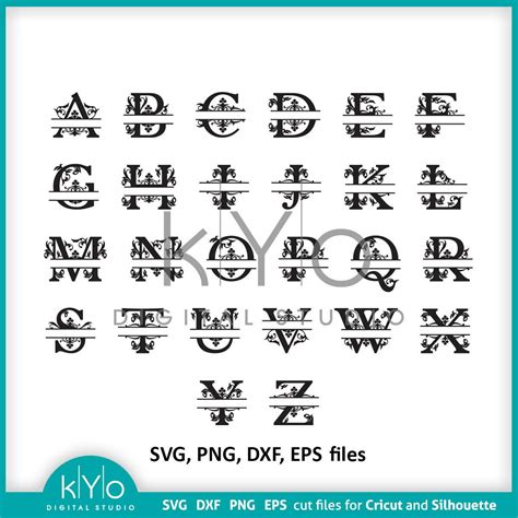 Monogram Fonts For Cricut Svg Files Font Svg Files Cricut Monogram Font