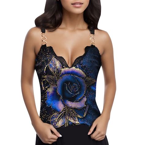 July Cropped Tank Tops For Women Women Summer V Neck Butterfly Print