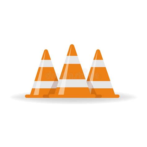 Cartoon Traffic Cones Set Stock Illustrations Cartoon Traffic