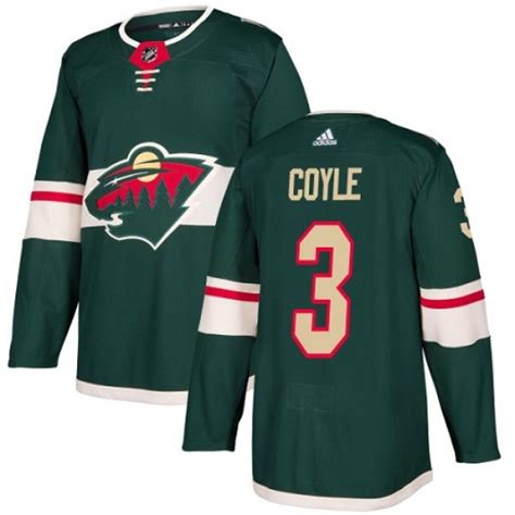 Authentic Adidas Youth Charlie Coyle Minnesota Wild Home Jersey - Green