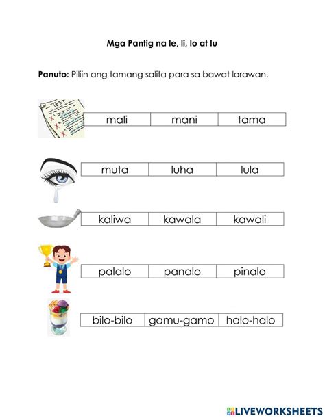 Titik G Pantig Worksheet Live Worksheets 49 Off