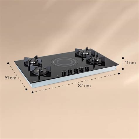 MultiChef 5 Combi Gas Hob Gas And Glass Ceramic 87 X 11 X 51 Cm