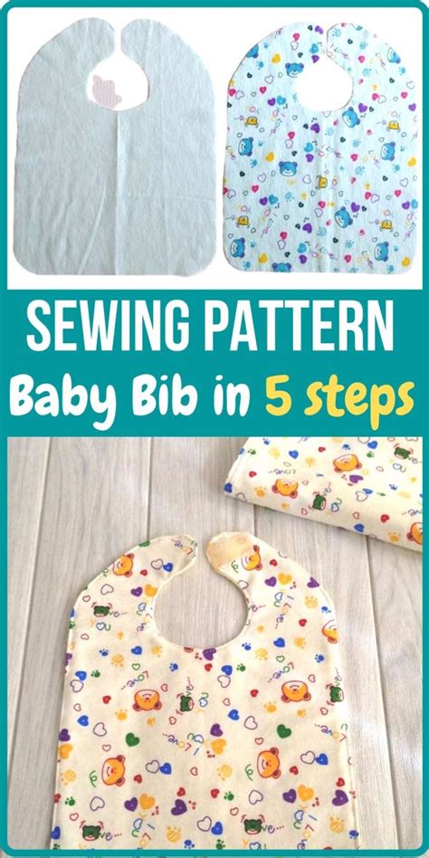 How To Sew A Baby Bib In 5 Steps Easy Baby Sewing Patterns Baby