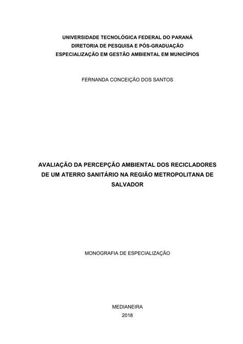 Pdf Avalia O Da Percep O Ambiental Dos Recicladores Pdfslide Net