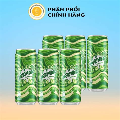 Lốc 6 Lon Nước Ngọt Giải Khát Có Gas Mirinda Vị Soda Kem 330ml Shopee