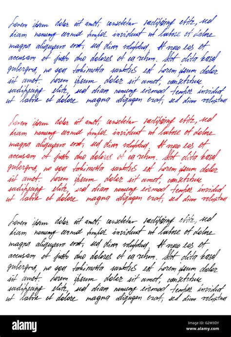 Lettre manuscrite Texte latin Lorem ipsum L écriture La calligraphie