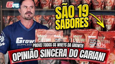 Provei Todos Os Sabores De Whey Da Growth Youtube