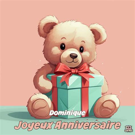 Football Avec Le Texte Joyeux Anniversaire Dominique 123cartes