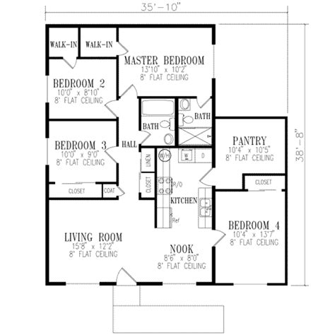 Floor Plans For A 4 Bedroom 2 Bath House Union Park Dining Room