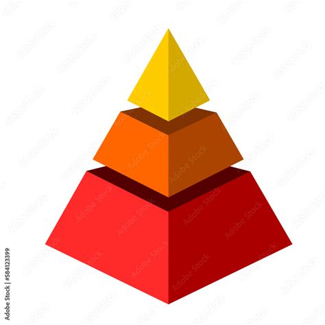 Abstract Infographic Illustration Of Yellow And Red Triangles Divided