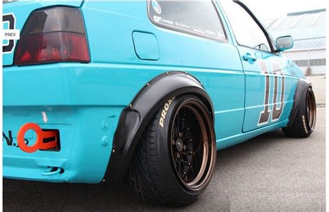 Volkswagen Vw Golf 2 Gti G60 Fender Flares Arch Wide Body Extension Voomeran Classic