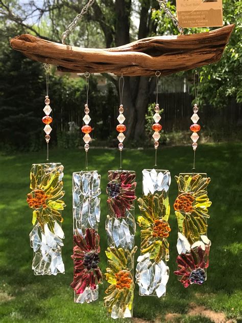 Fused Glass Wind Chime Glass Wind Chimes Glass Fusion Ideas Glass Windchimes